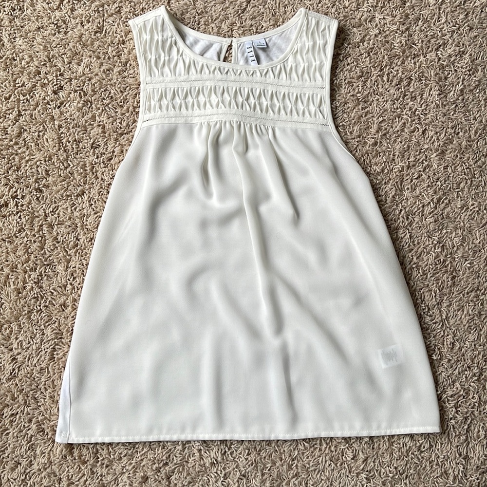 White Flowy Tank Top